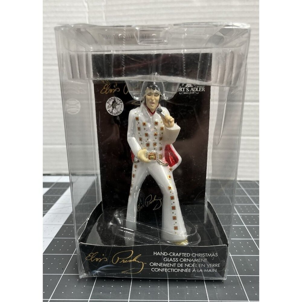 NEW Elvis Presley Kurt Adler Hand-Crafted Christmas Glass Ornament Decoration
